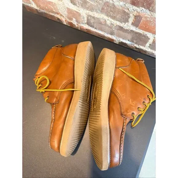 • RED WING • Cognac Brown/Tan Heritage Work Classic Moc Chukka Boot • Men’s appr